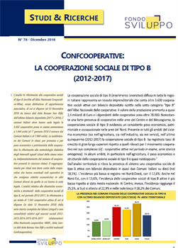 COOPERATIVE SOCIALI DI TIPO B: IL RAPPORTO