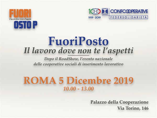 5 DICEMBRE EVENTO NAZIONALE FUORIPOSTO