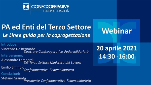 WEBINAR LINEE GUIDA COPROGETTAZIONE