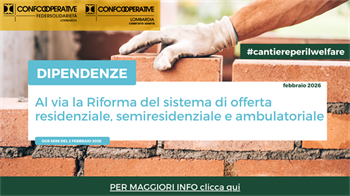 DIPENDENZE, AL VIA LA RIFORMA DEL SISTEMA AMBULATORIALE, RESIDENZIALE E SEMIRESIDENZIALE