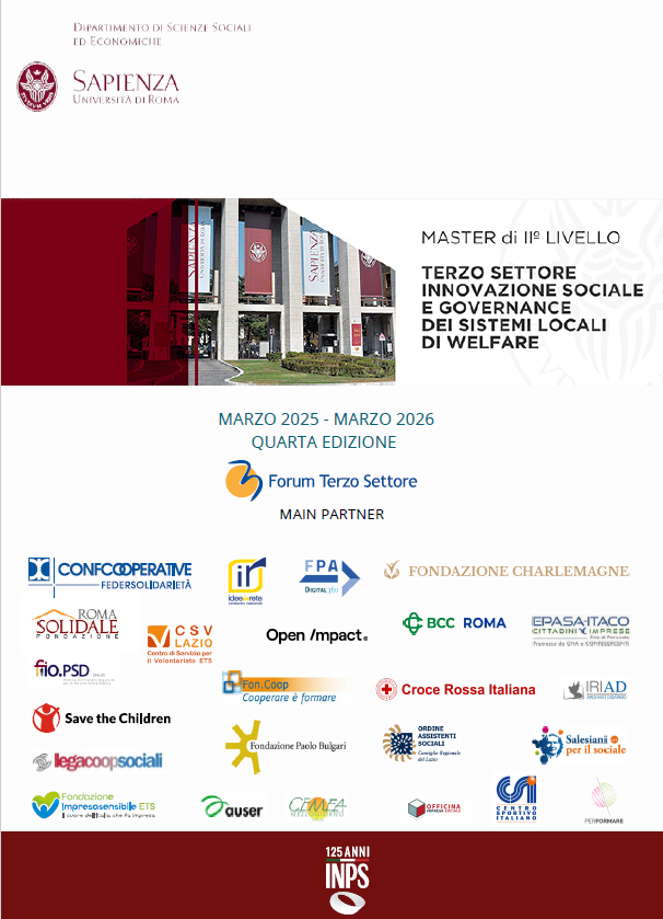 IV edizione del Master “Terzo Settore, Innovazione Sociale e Governance dei Sistemi Locali di Welfare”